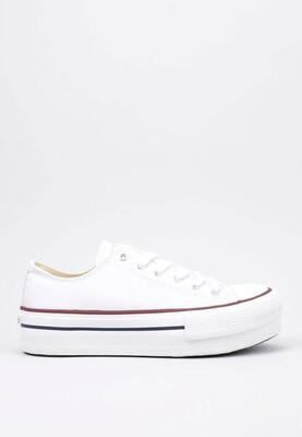 Zapatillas Deportivas Mujer Victoria TRIBU DOBLE BASKET LONA Blanco