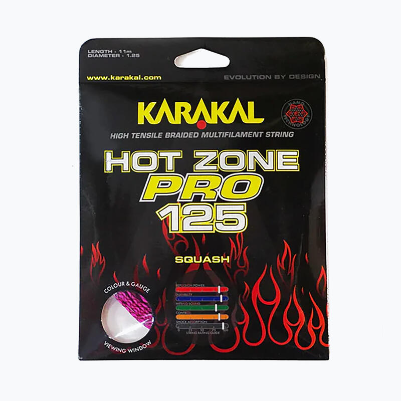 Karakal Hot Zone Pro 125 squash húr 11 m