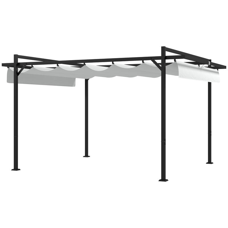 Pérgola Outsunny 297x397x235 cm Blanco