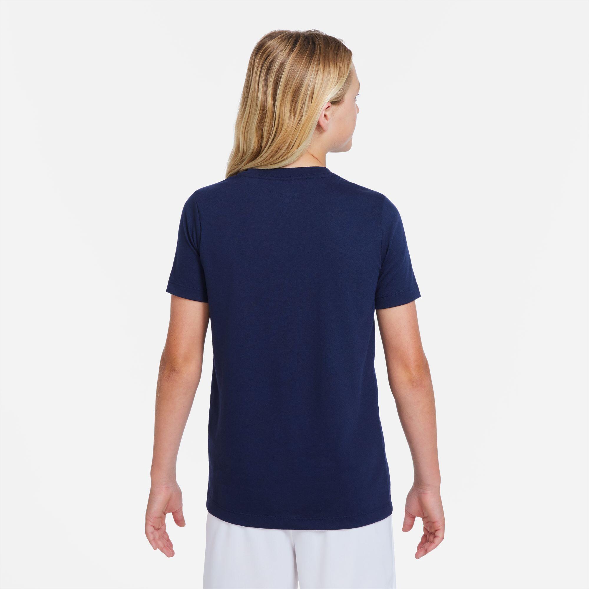 T-shirt junior nike blu 2/4