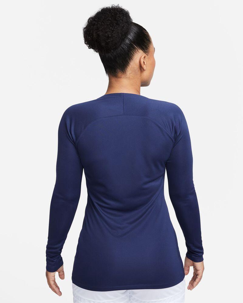 Maglie maniche lunghe da calcio donna nike blu 4/4