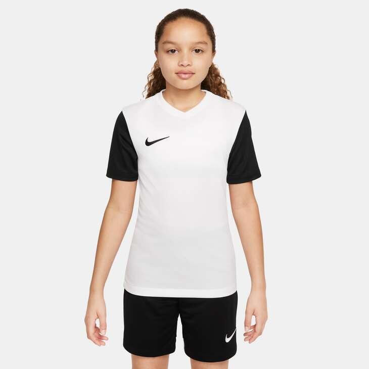 Nike - Y Nk Df Tiempo Premii Jsy Ss Grand Football À Manches Courtes Pour Enfants - T-shirt Manches Courtes - Blanc - Moyen - Decathlon