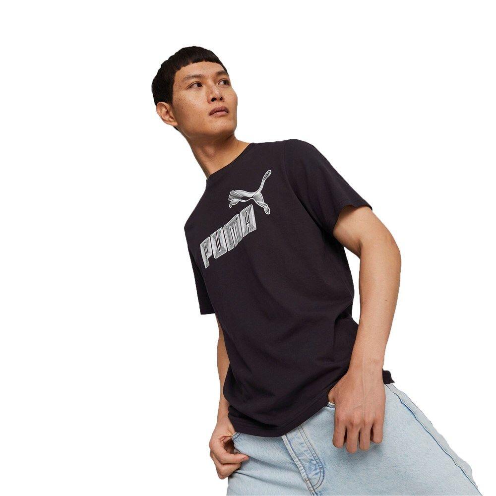 T-shirt uomo puma nero 3/4