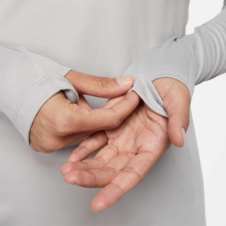 Maglie maniche lunghe da calcio donna nike grigio 3/4