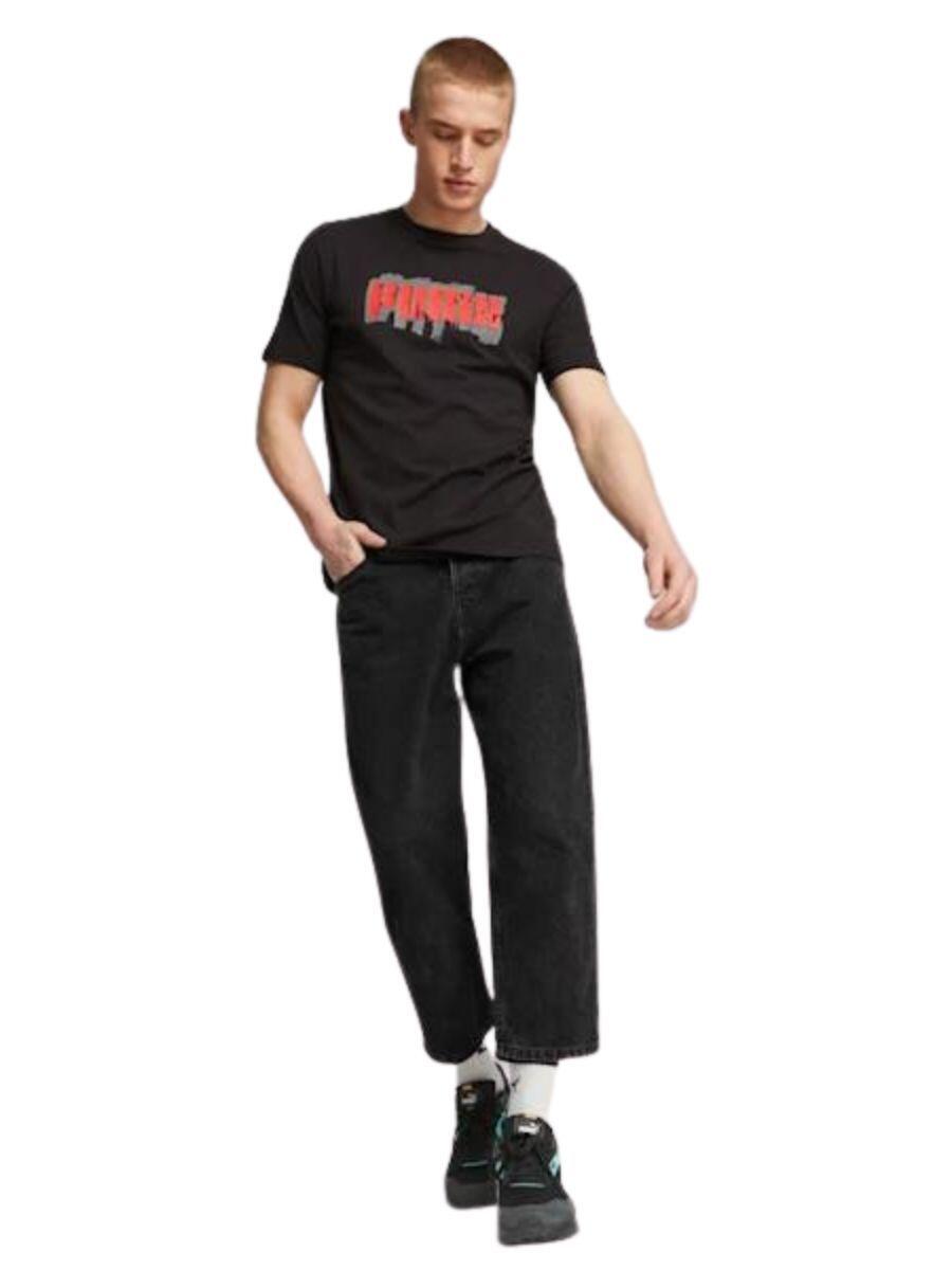 T-shirt uomo puma nero 2/7