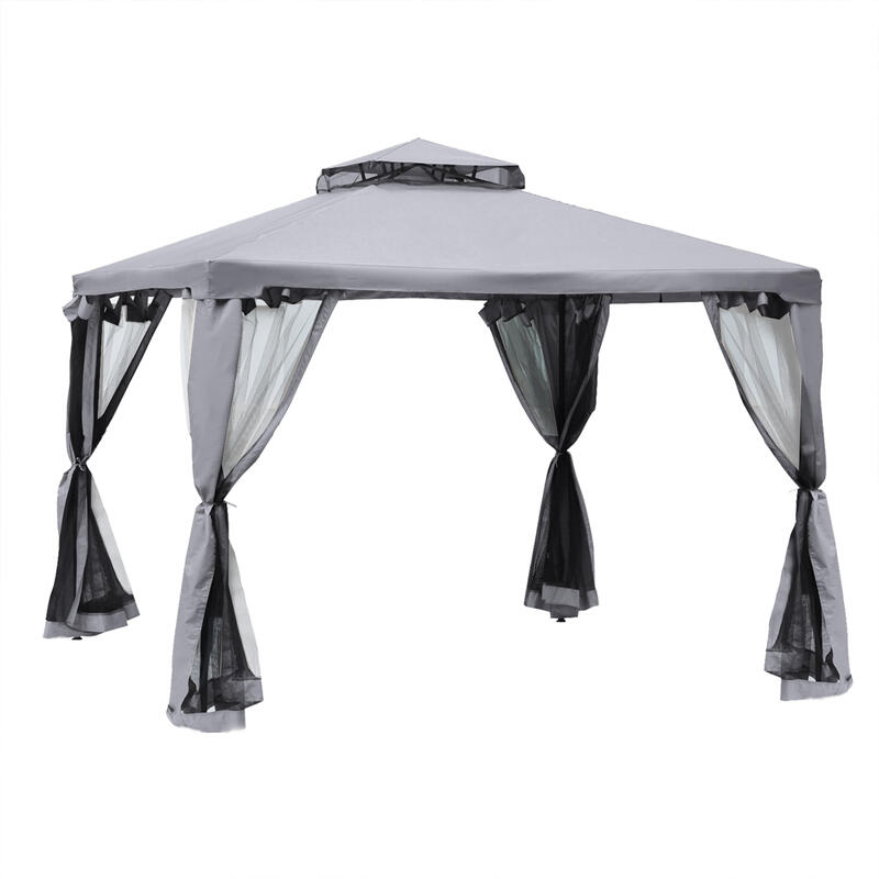 Carpa para eventos deportivos Outsunny 294x294x265 cm Gris