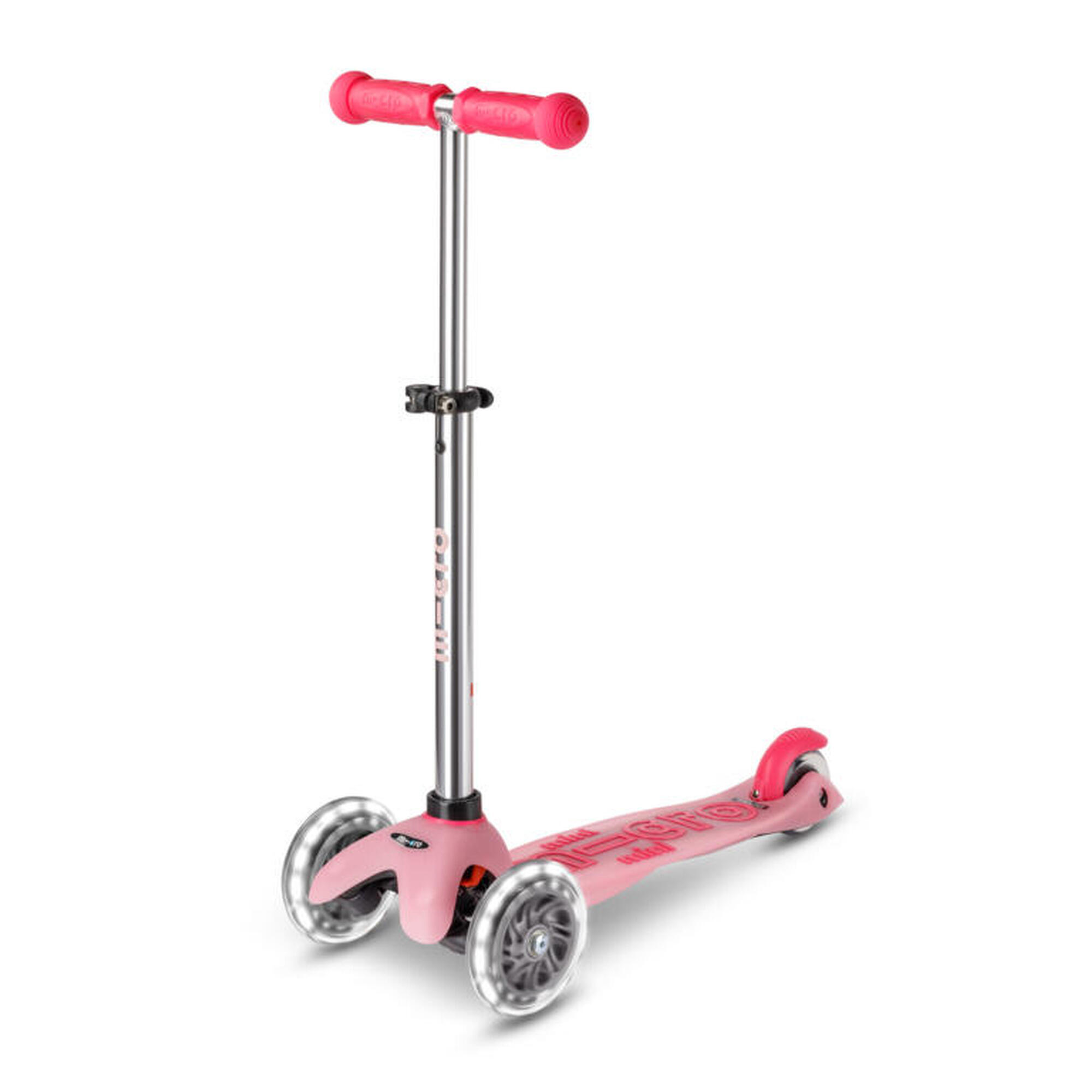 Patinete Scooter 3 Ruedas Micro Mini Deluxe LED Glow rosa