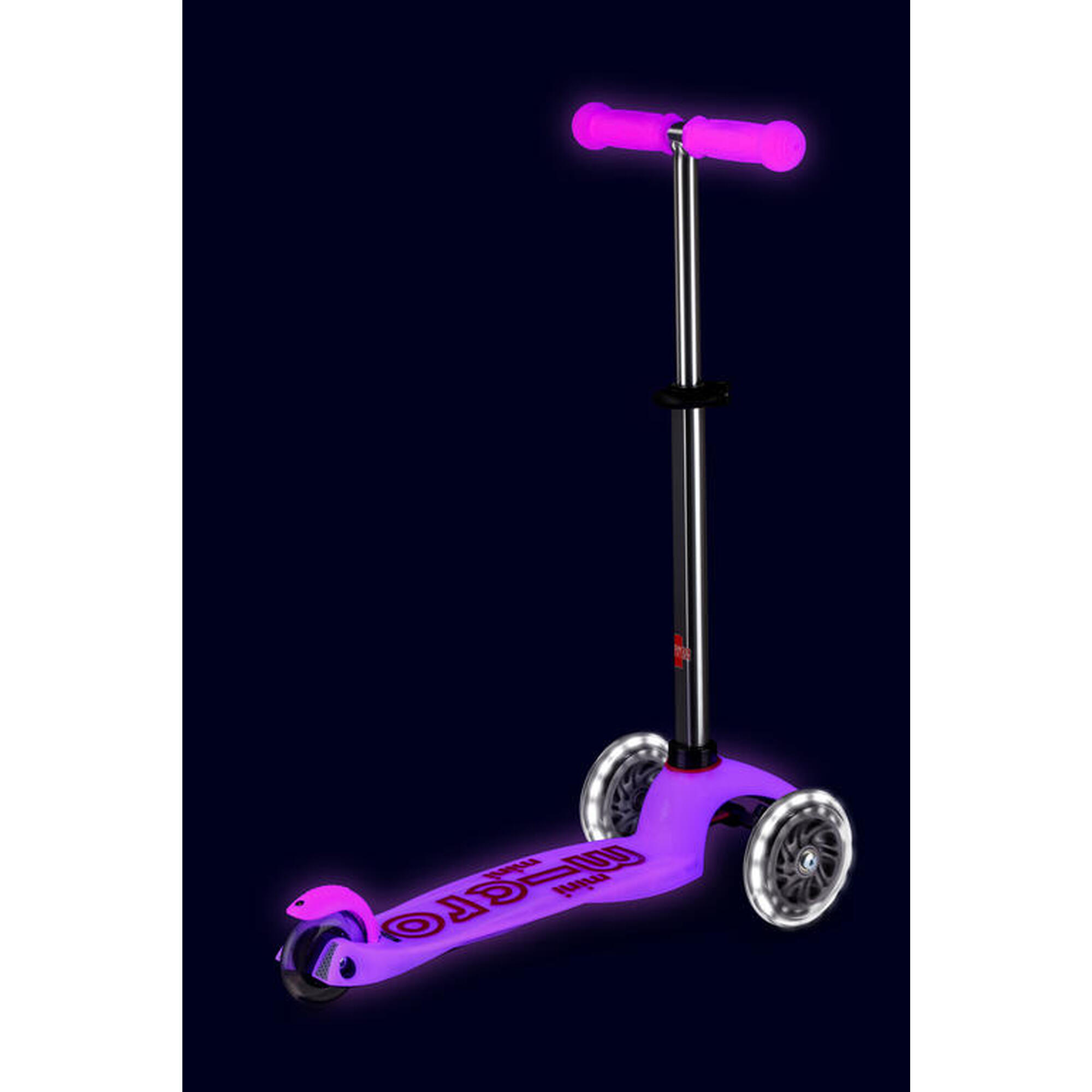 Patinete Scooter 3 Ruedas Micro Mini Deluxe LED Glow rosa