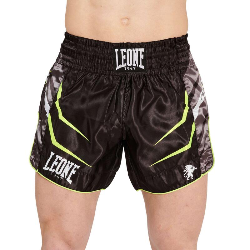 Pantalón corto Short Adulto Kick Boxing Muay Thai Leone 1947 REVO FLUO negro