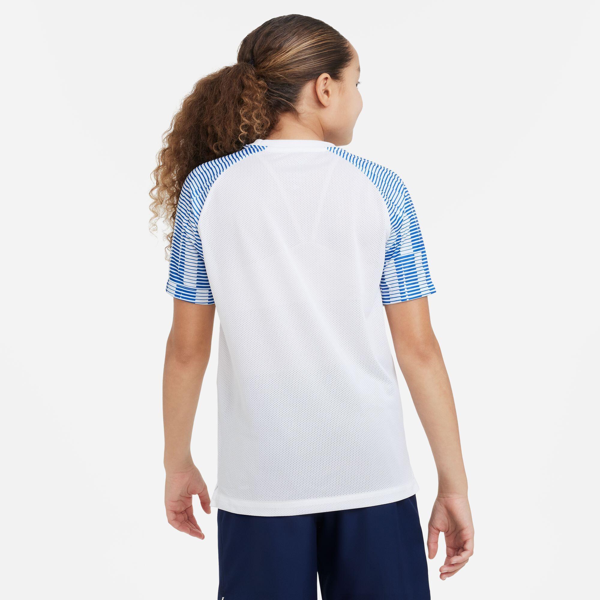 T-shirt da calcio junior nike bianco /blu 4/4