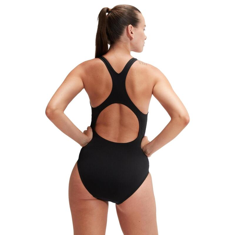 Speedo Womens Digital Printed Medalist Black