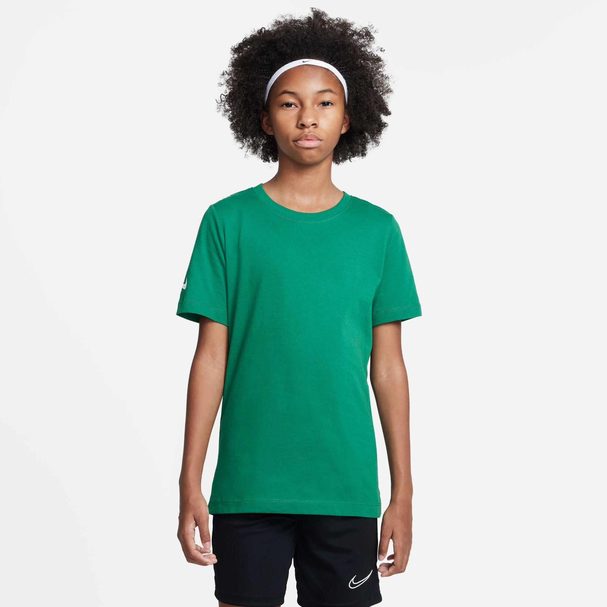 Nike Jongens Team Park 20 Korte Mouw T-shirt in Groen/Wit 2/4
