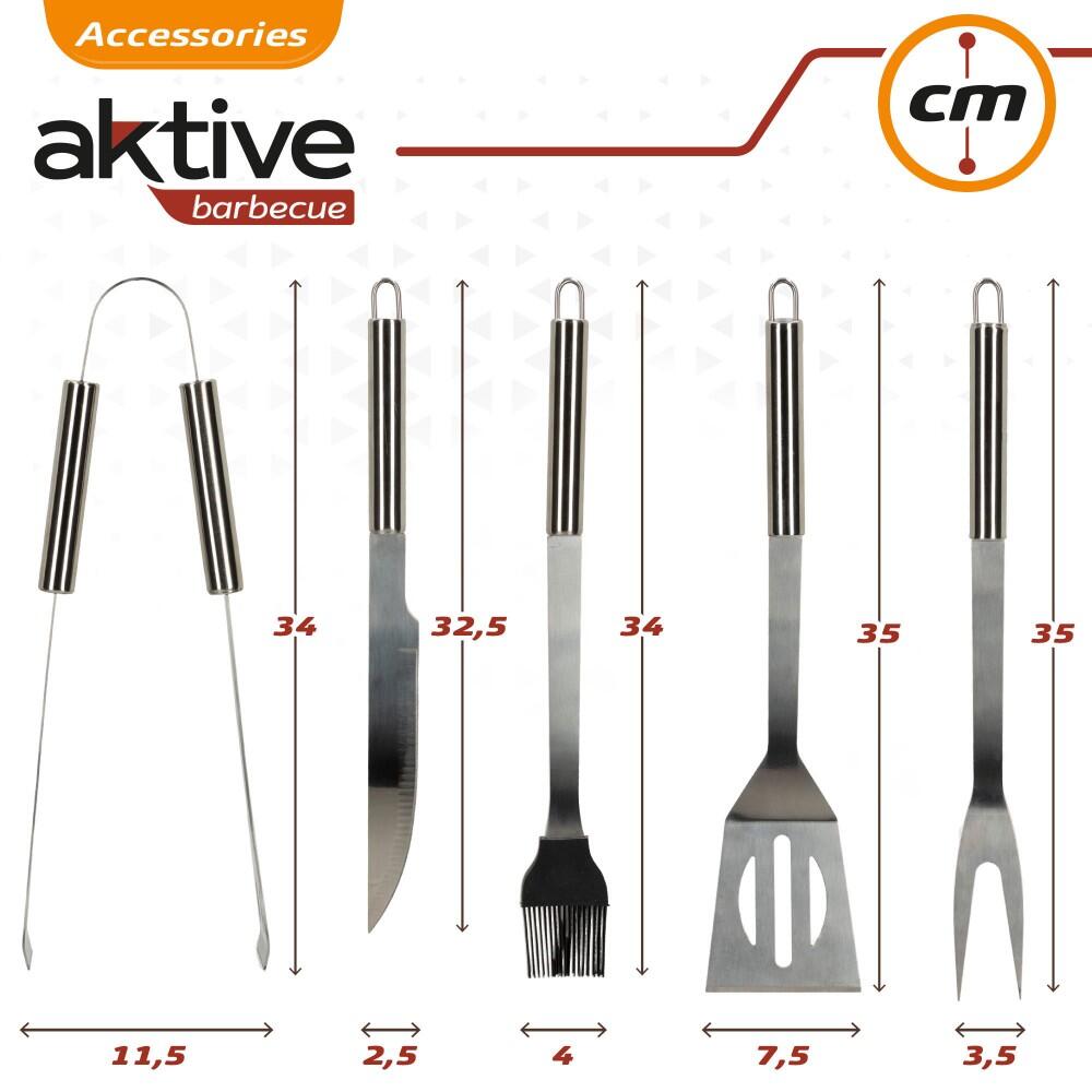 Custodia per utensili da barbecue Aktive 6/7