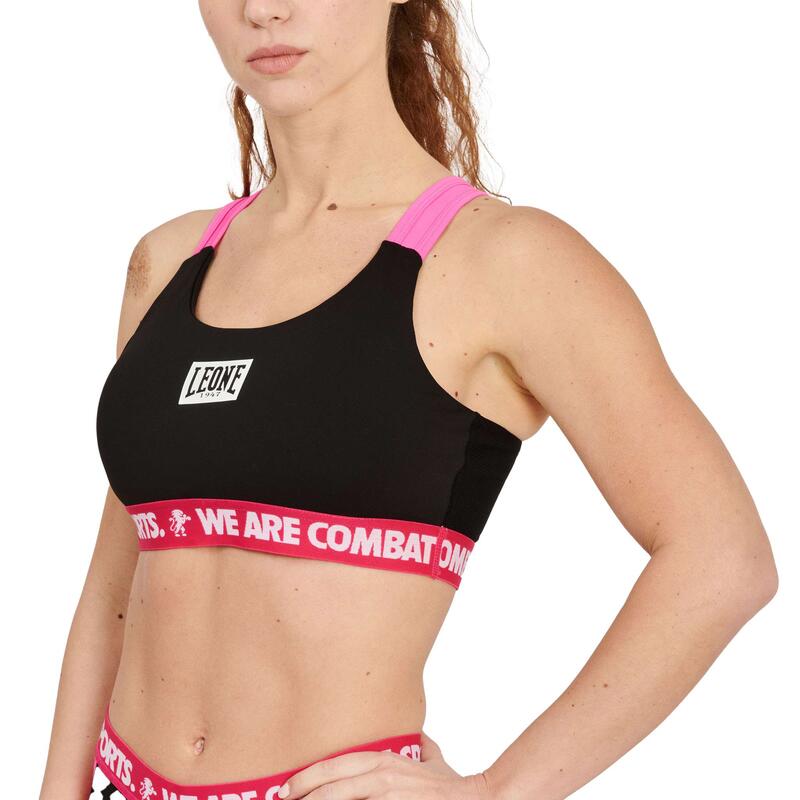 Top Mujer Deportes Combate Leone 1947 LOGO WACS negro