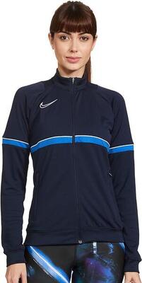 Nike dames dri-fit academy 21 trainingsjack, obsidiaan/koningblauw/wit, xs