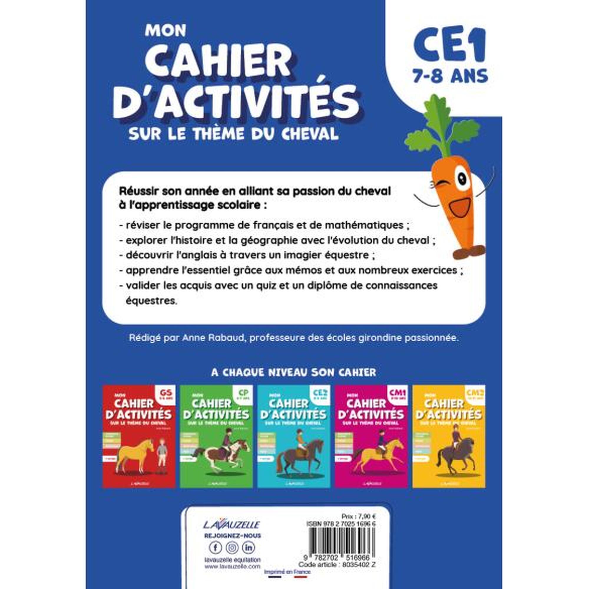 Mon cahier d'activités sur le thème du cheval - CE1