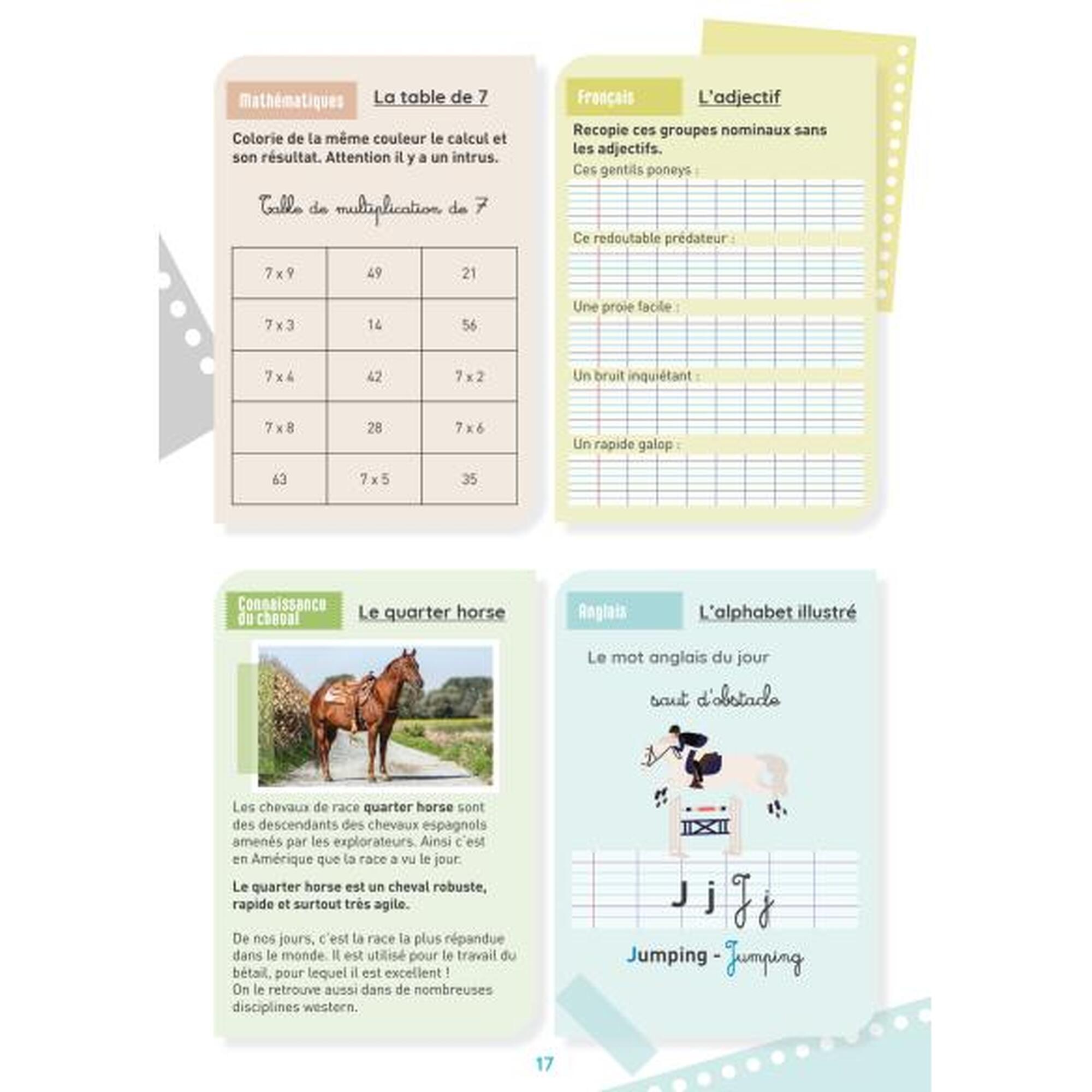 Mon cahier d'activités sur le thème du cheval - CE2