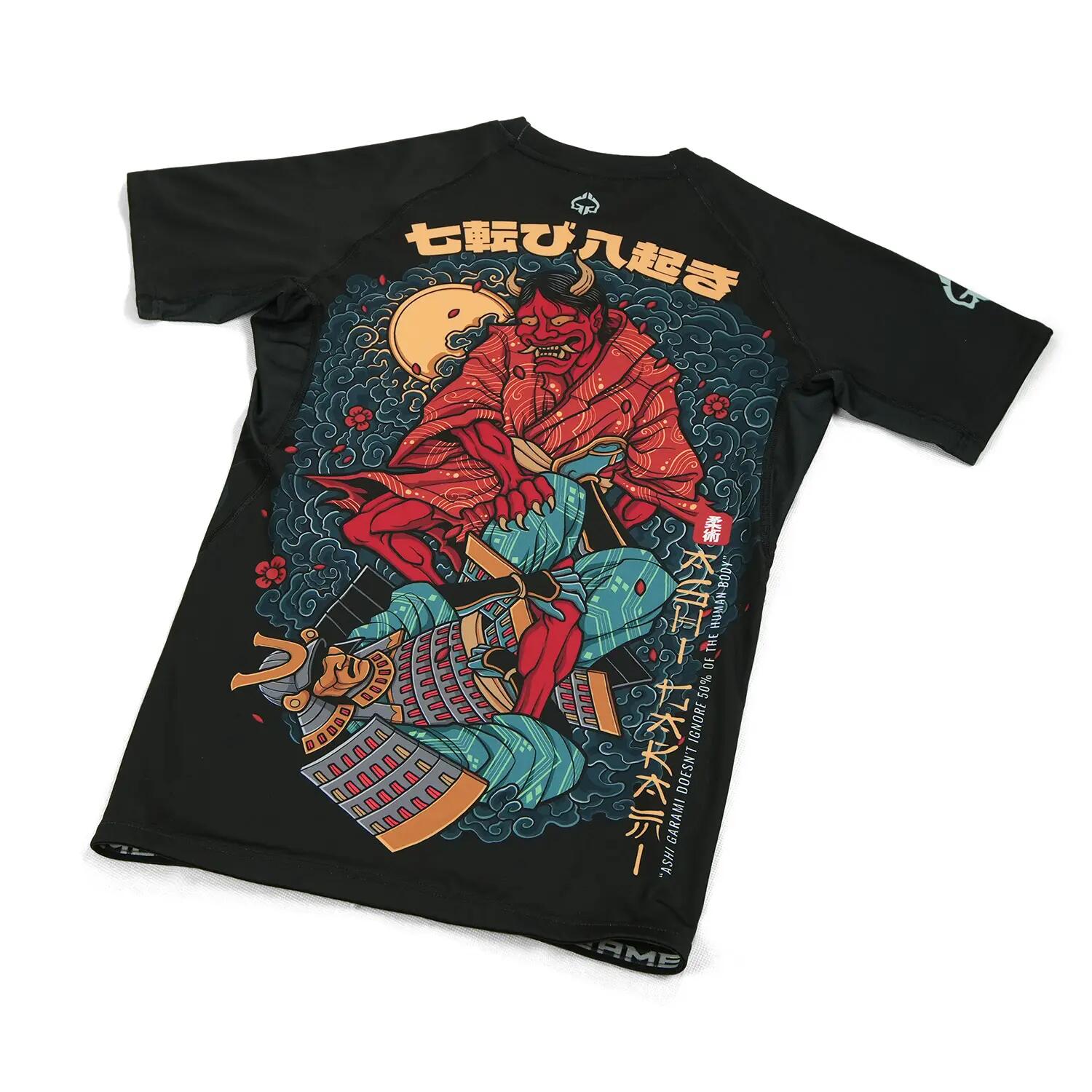 Rashguard do MMA/BJJ męski Ground Game Ashi Garami z krótkim rękawem 4/6