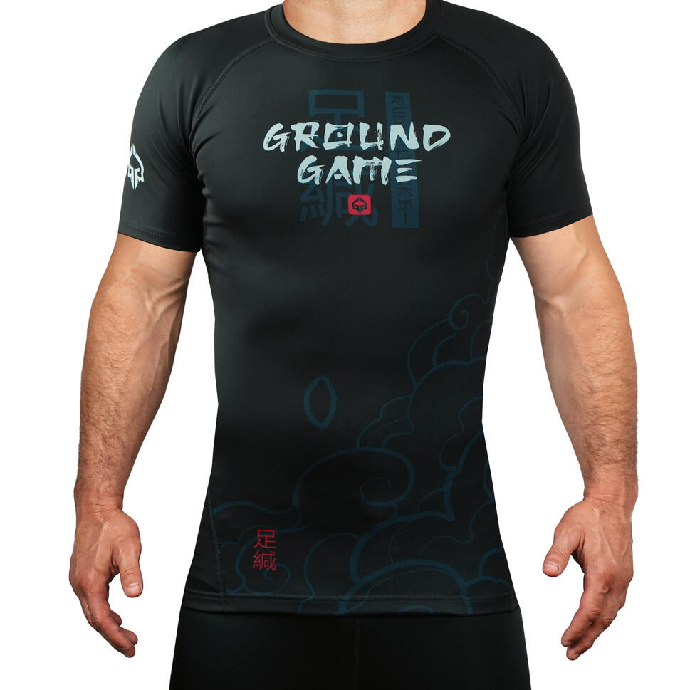 Rashguard do MMA/BJJ męski Ground Game Ashi Garami z krótkim rękawem