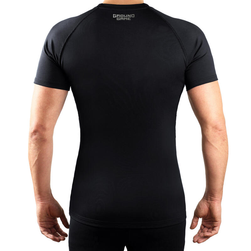 Rashguard męski Ground Game Essential Platinum z krótkim rękawem