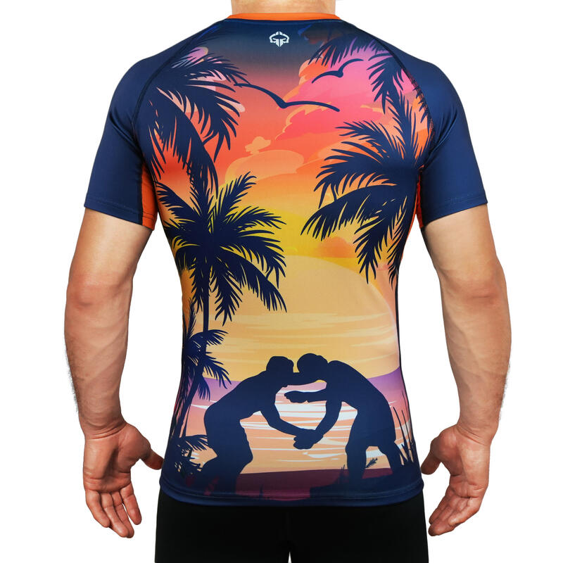 Rashguard do MMA/BJJ męski Ground Game Hang Loose z krótkim rękawem