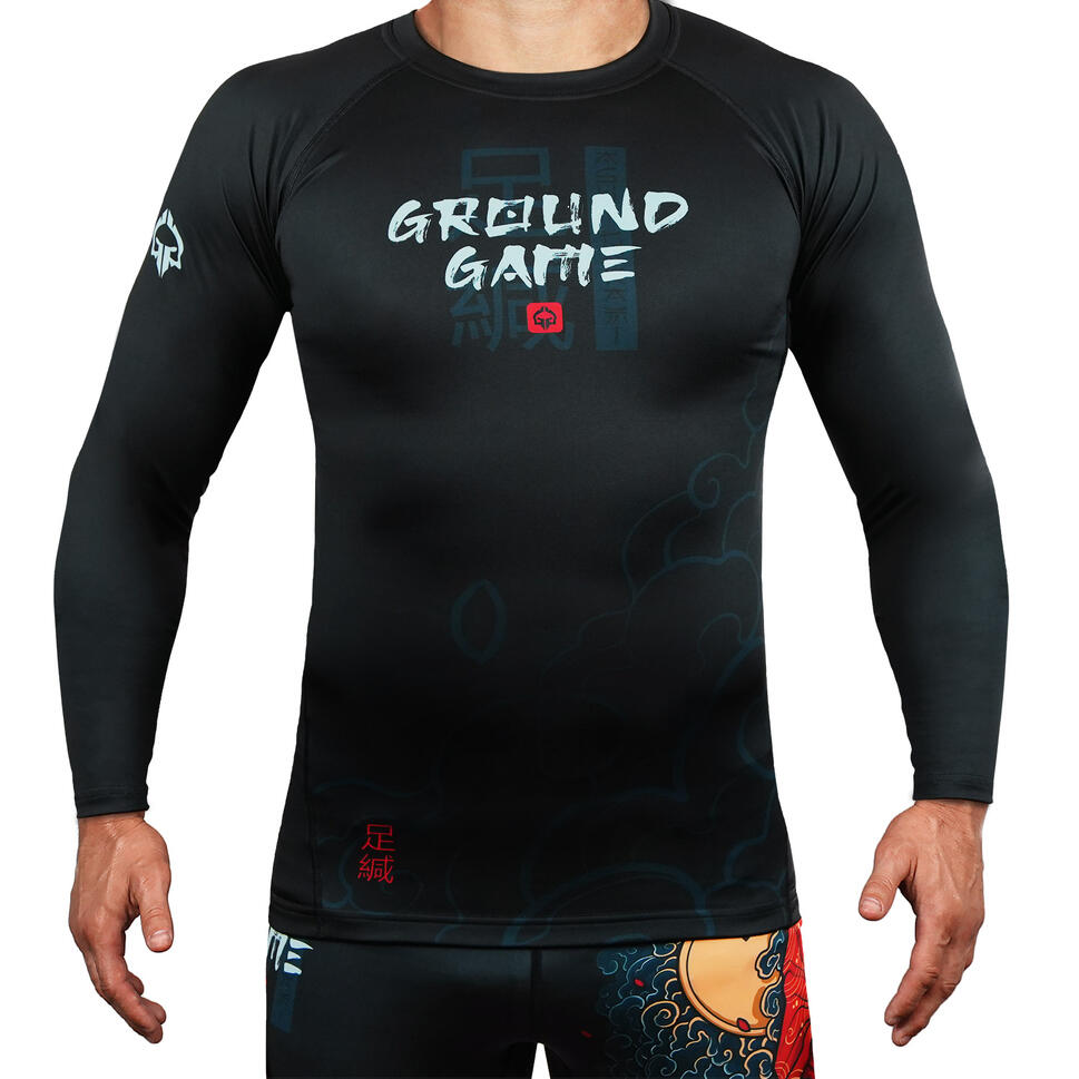 Rashguard do MMA/BJJ męski Ground Game Ashi Garami z długim rękawem