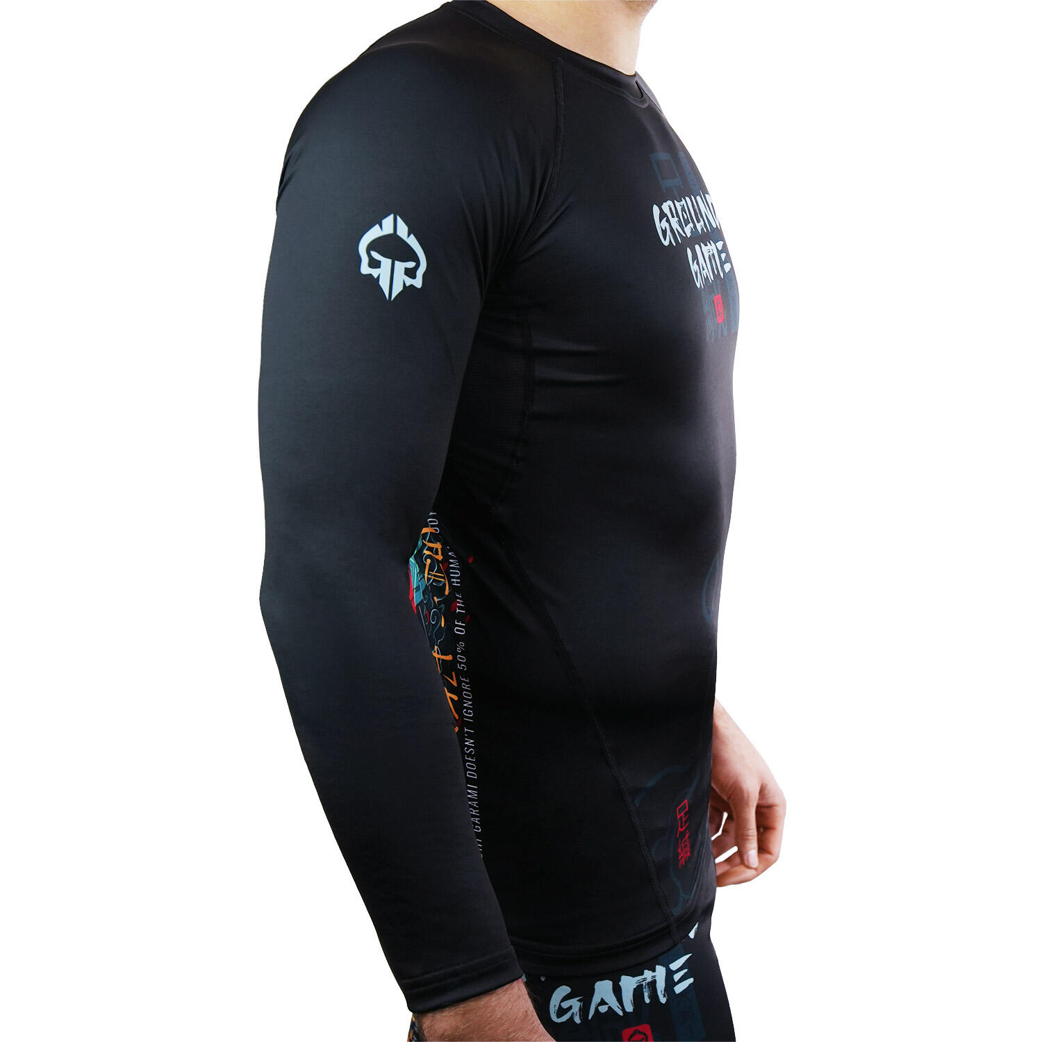 Rashguard do MMA/BJJ męski Ground Game Ashi Garami z długim rękawem 4/7