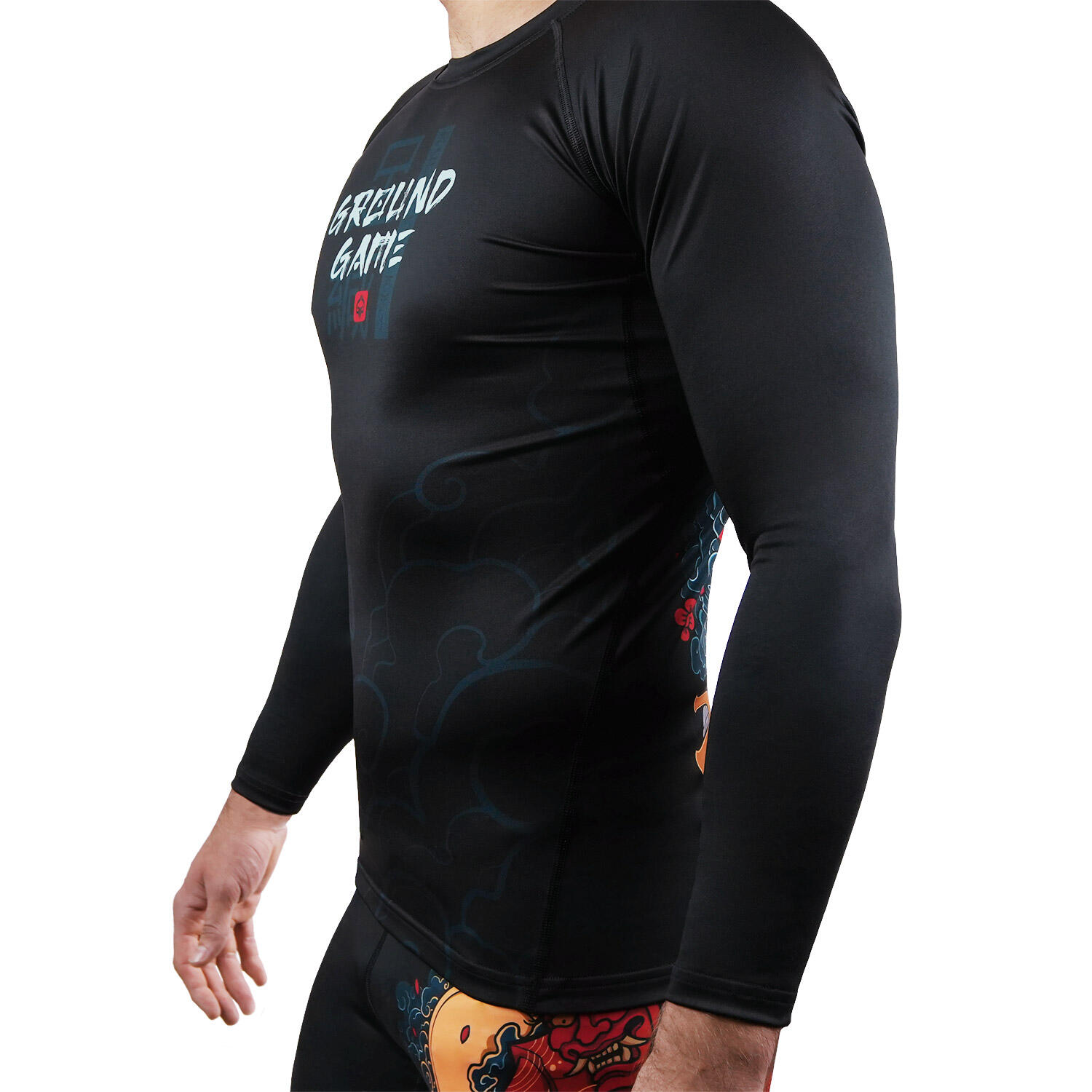 Rashguard do MMA/BJJ męski Ground Game Ashi Garami z długim rękawem 3/7
