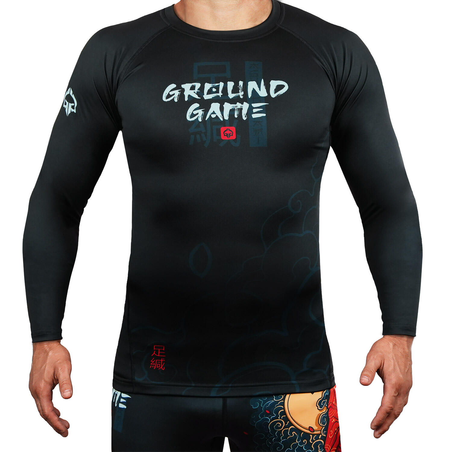 Rashguard do MMA/BJJ męski Ground Game Ashi Garami z długim rękawem 2/7