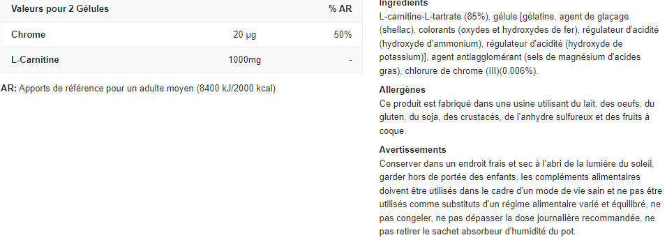 L-Carnitine - L-Carnitine+Chrome 2/3