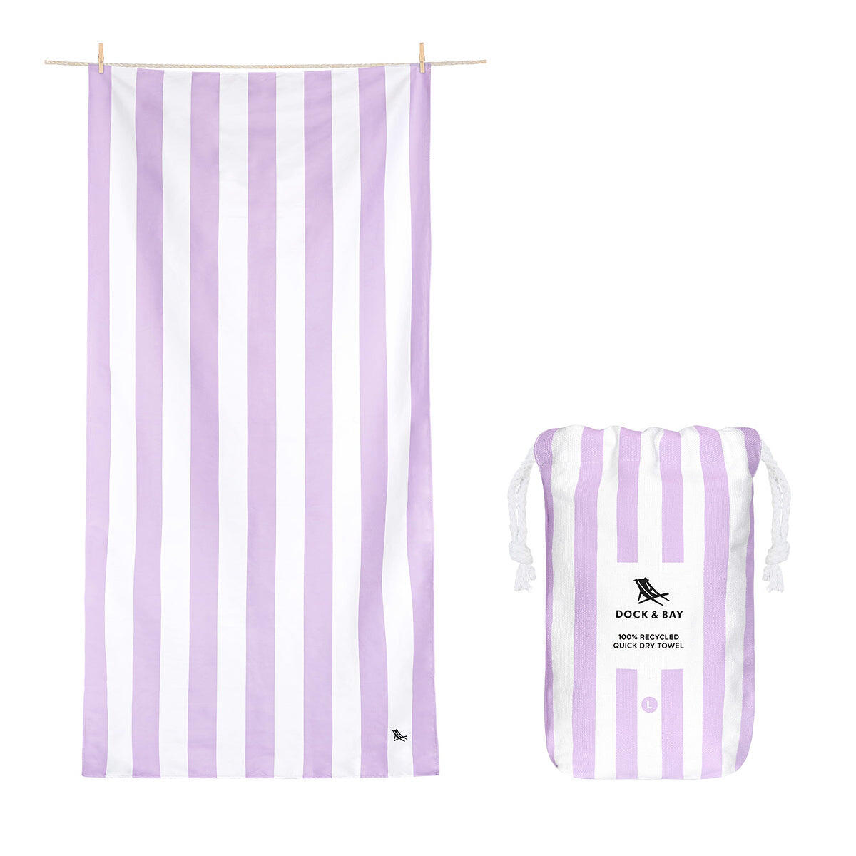 Quick Dry Towels - Lombok Lilac 3/8