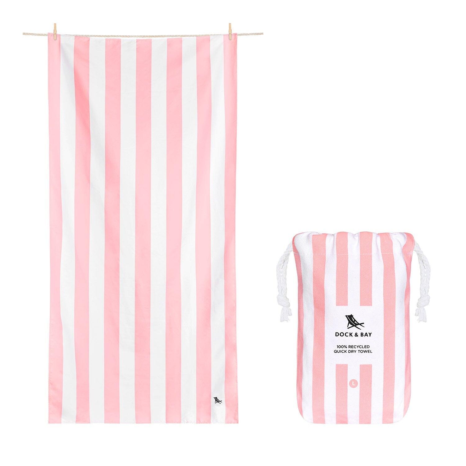 Quick Dry Towels Malibu Pink DOCK BAY Decathlon