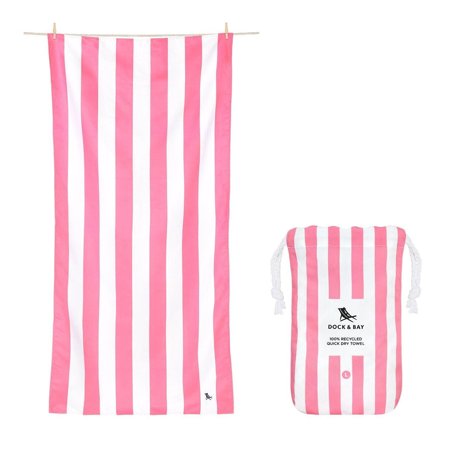 DOCK & BAY Quick Dry Towels - Phi Phi Pink