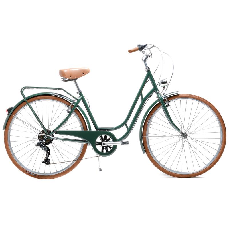 Bicicleta de paseo Capri Berlín Verde inglés 7V