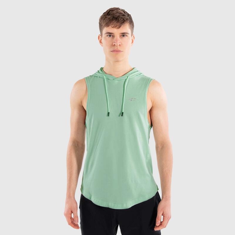 Herren Tank Hoodie Gabriel Hellgrün für Sport & Freizeit