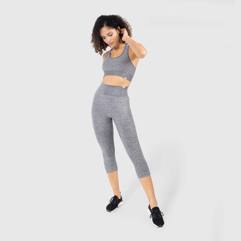 Damen Capri Leggings Anita Grau Melange für Sport & Freizeit