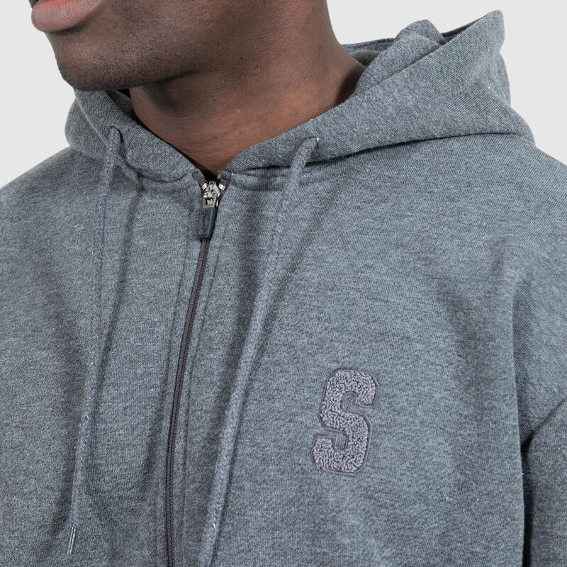 Herren Zip Hoodie Damon Anthrazit Melange für Sport & Freizeit