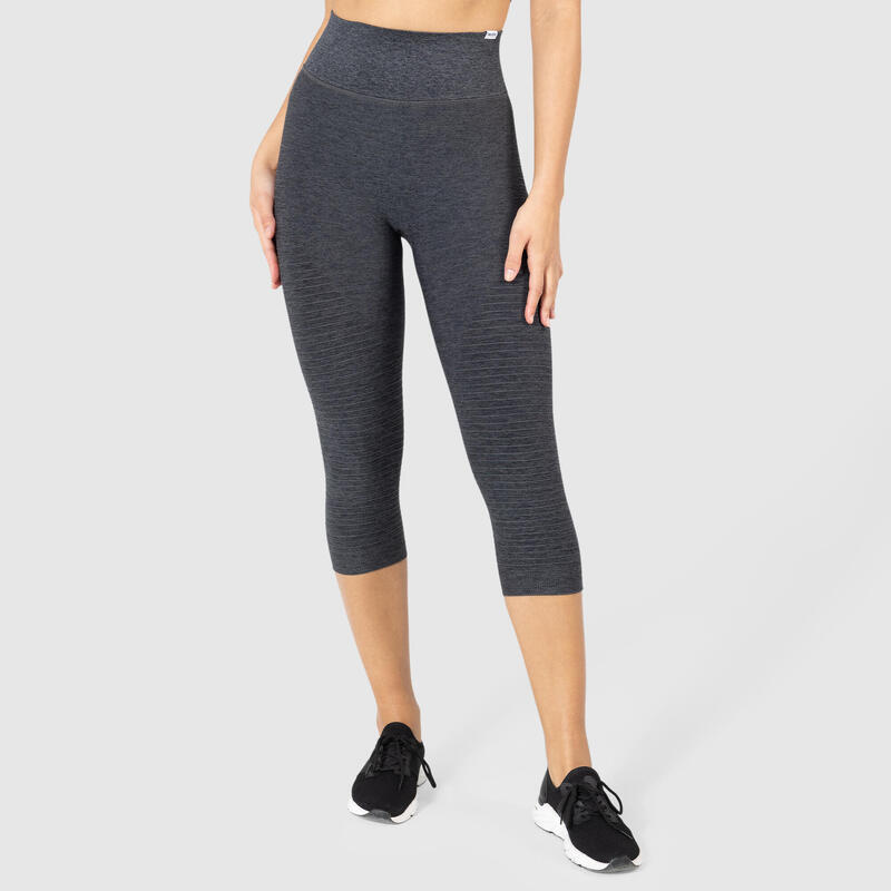 Damen Capri Leggings Anita Anthrazit Melange für Sport & Freizeit