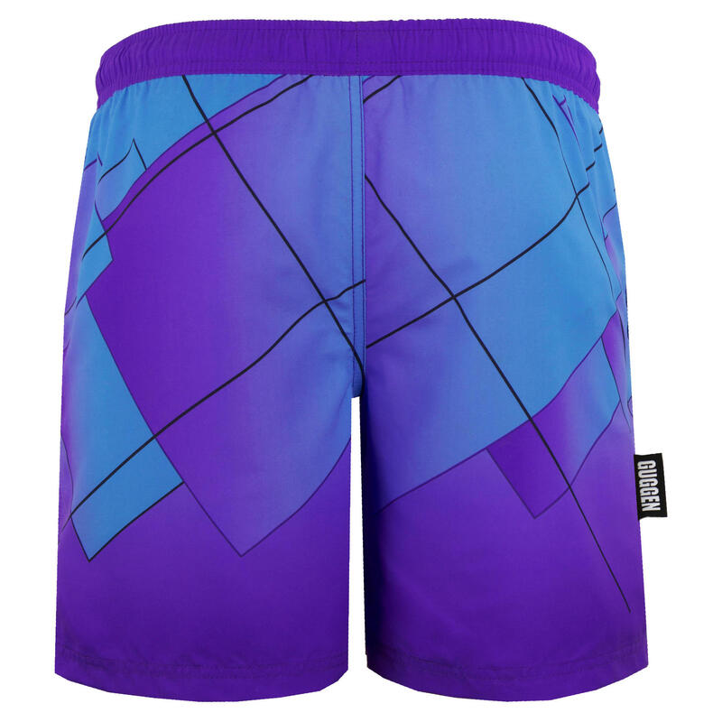 Costum de baie pentru bărbați cu model dungi în carouri violet boardshorts B8