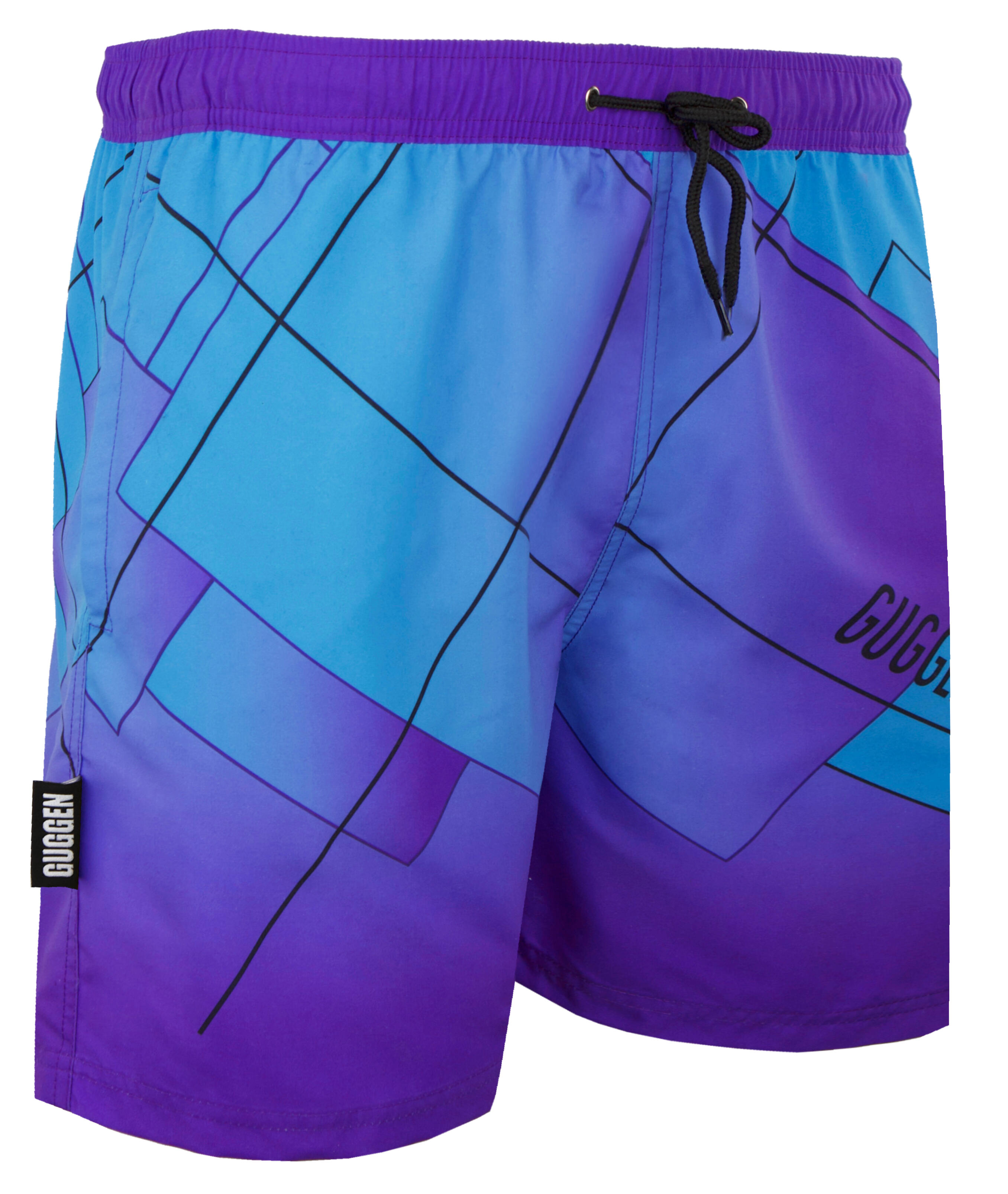 GUGGEN MOUNTAIN B8 Boardshort Short Maillot de bain homme avec motif 3/7