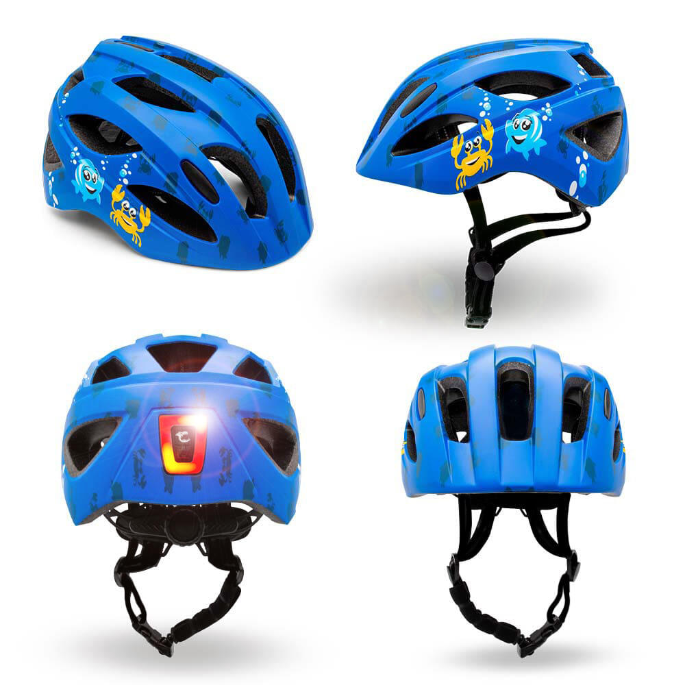 Bicycle Helmet for kids 612 years Cute Blue Crazy Safety EN1078