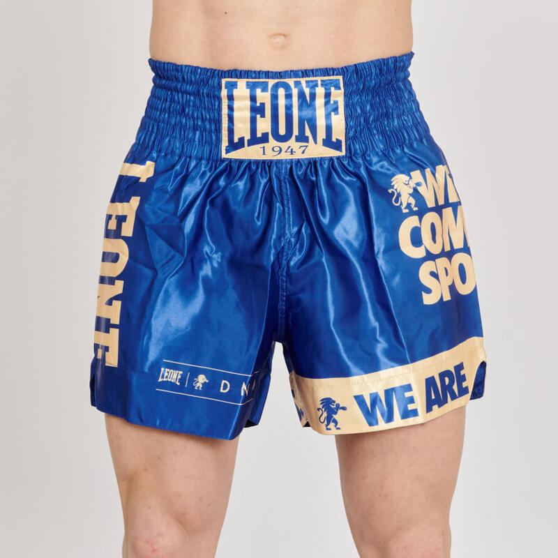 Pantalón corto Short Adulto Kick Boxing Muay Thai Leone 1947 DNA azul