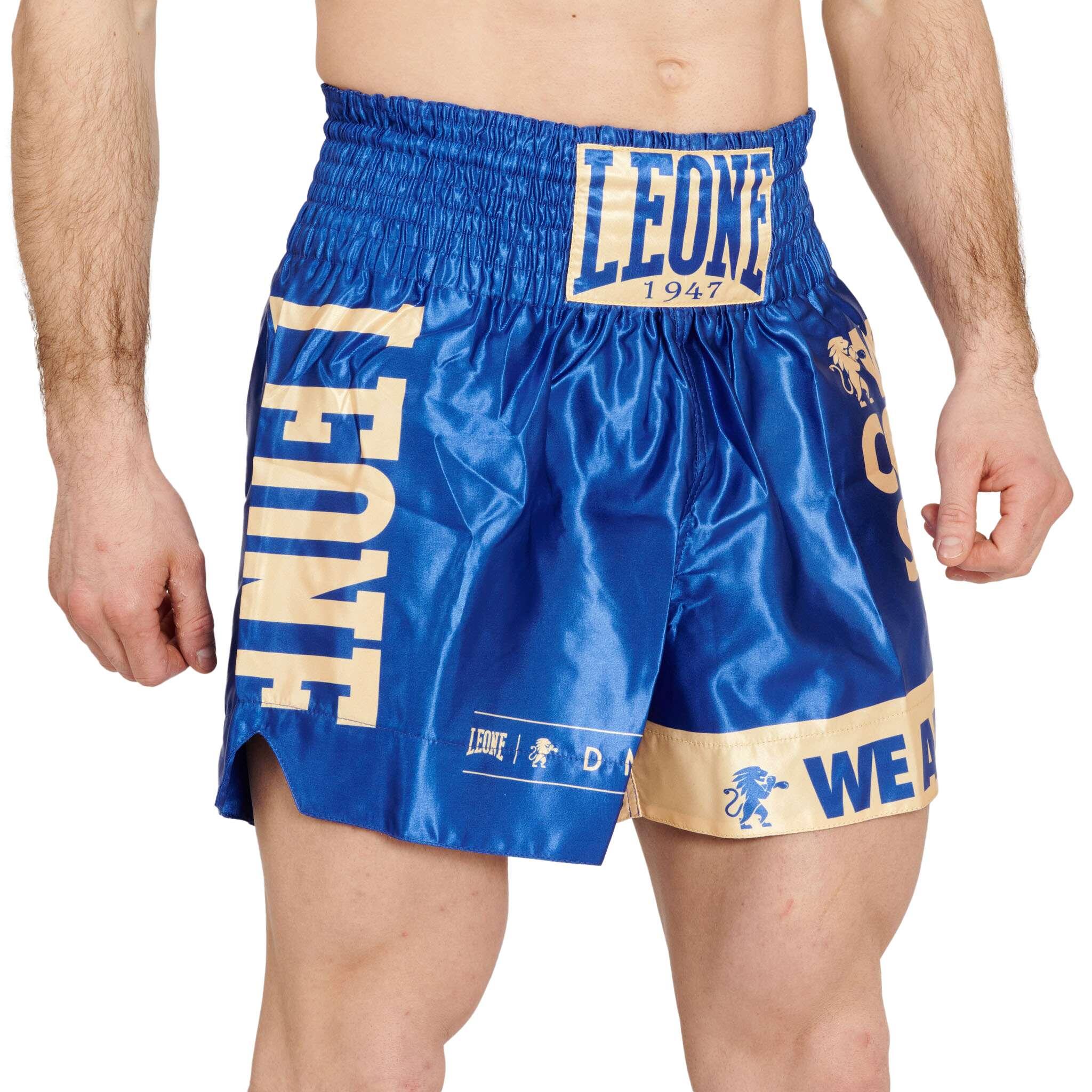Calções Curto Adulto Kick Boxing Muay Thai Leone 1947 DNA azul 4/7