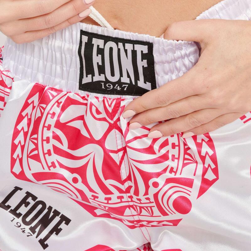 Pantalón corto Short Kick Boxing Muay Thai Leone 1947 femenino HAKA blanco