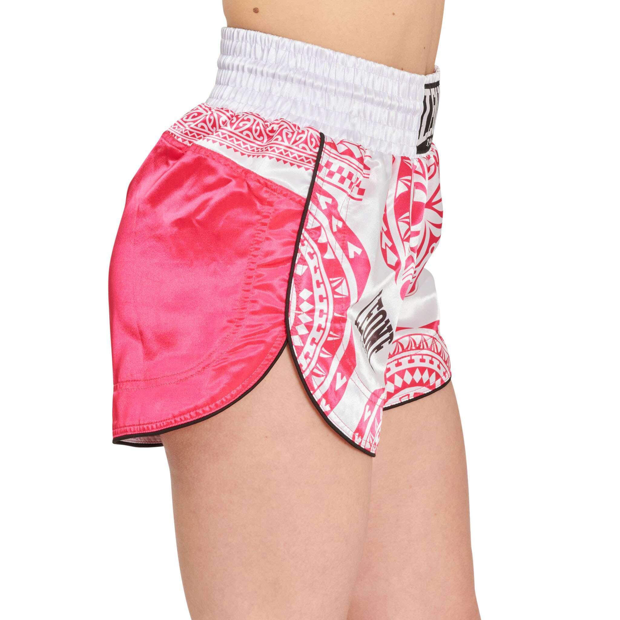 Calções Curtos Kick Boxing Muay Thai Leone 1947 feminino HAKA branco 2/6