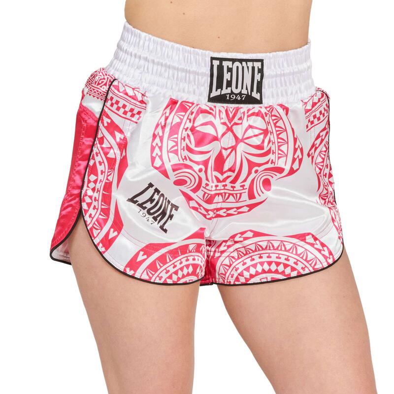 Pantalón corto Short Kick Boxing Muay Thai Leone 1947 femenino HAKA blanco