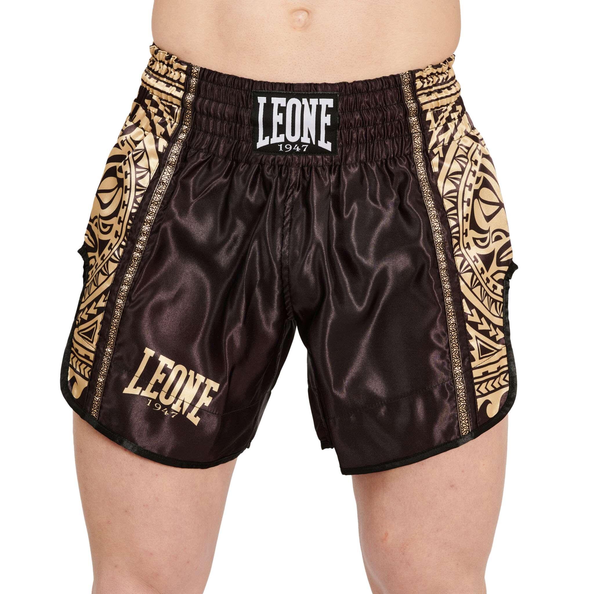 LEONE 1947 Calções Curto Adulto Kick Boxing Muay Thai Leone 1947 HAKA Preto