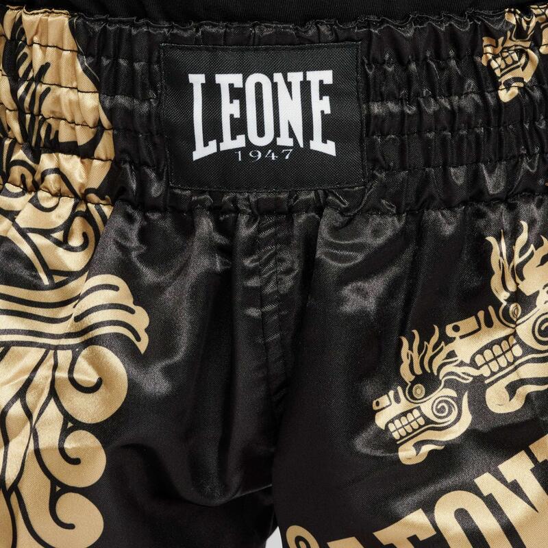 Pantalón corto Short Niños Kick Boxing Muay Thai Leone 1947 MONTEZUMA negro