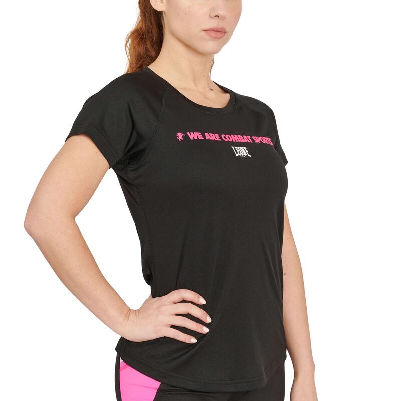 Camiseta Manga Corta Mujer Boxeo Leone 1947 LOGO WACS negro