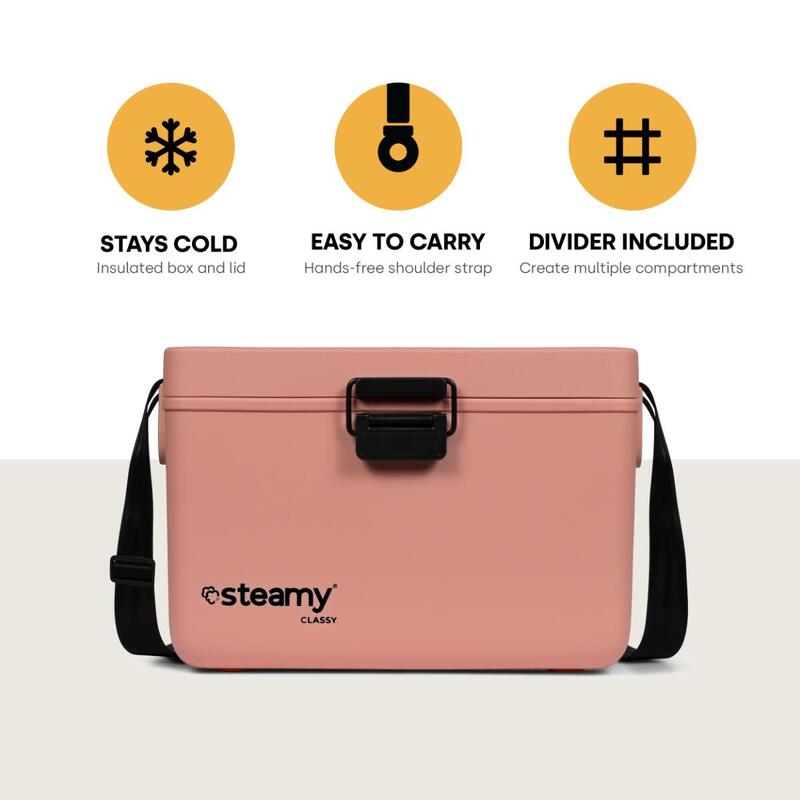 Steamy Classy 12 Glacière avec Bandoulière -  Salmon Pink - 12 Litre